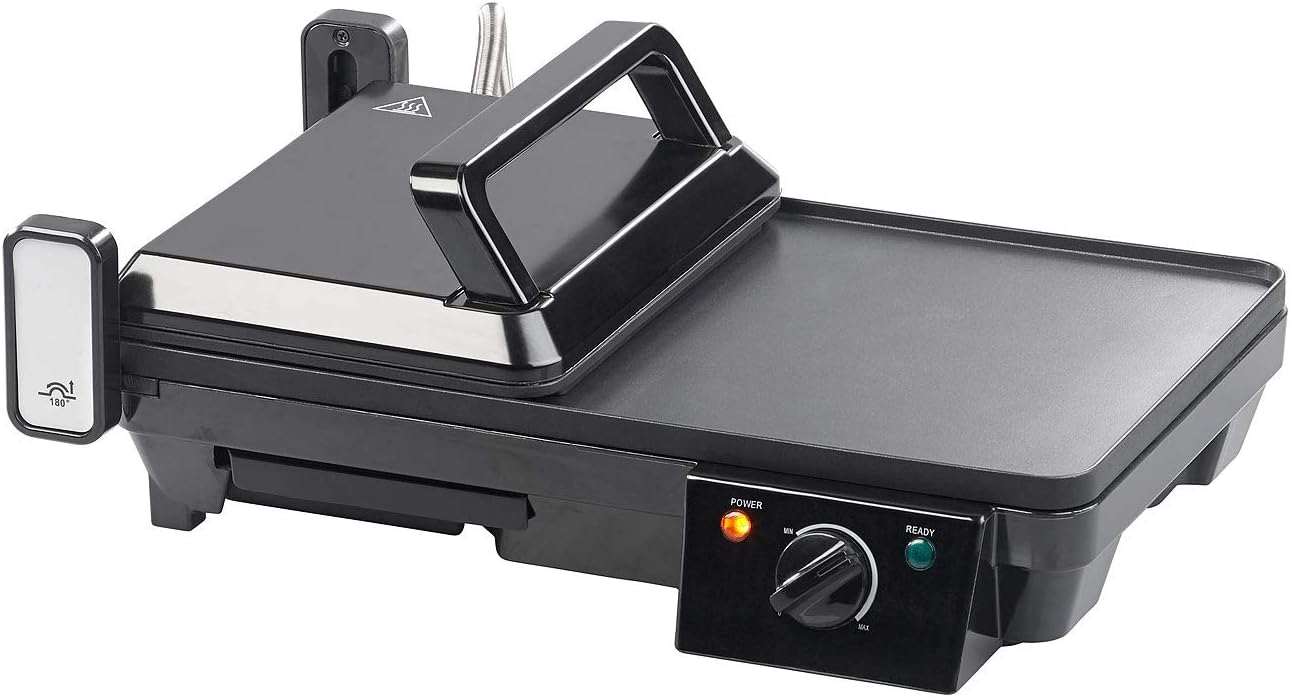 jardinite - grille-plancha 2 en 1 2000W - table - cuisson rapide