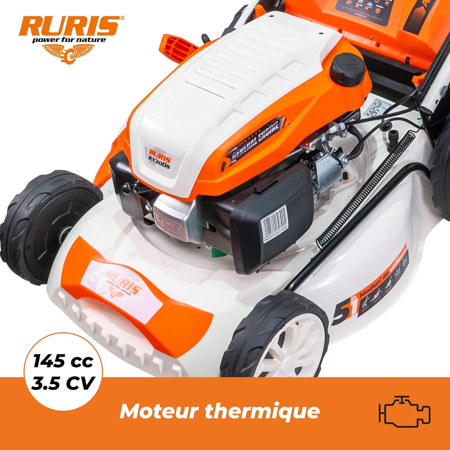 RURIS - RX300S - tondeuse thermique tractée 46cm 3,5CV 139CC