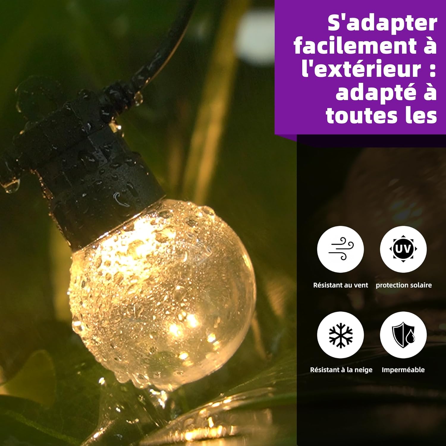 jardinite - Pergola double toit aluminium 3,65x6m rideaux LED, Gris -