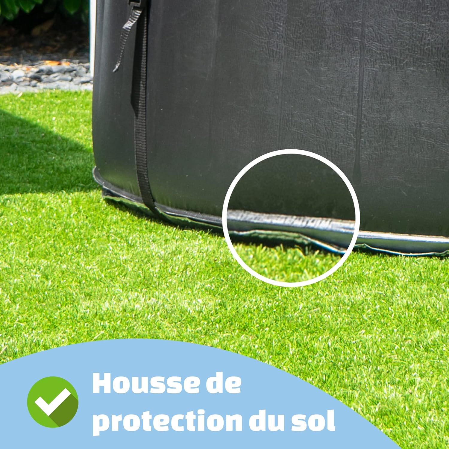jardinite - Silver Classic Spa - 204x65cm - 4 places, chauffage, 140 jets d'air, filtration