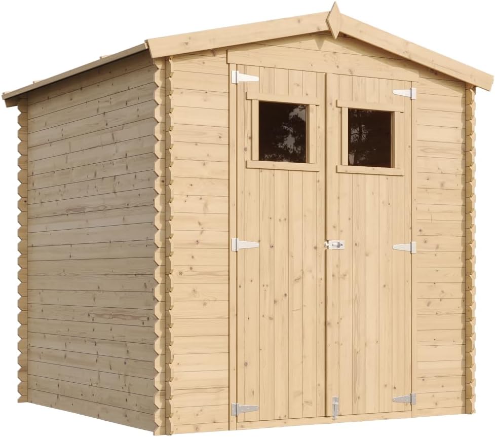 Abri de Jardin en Bois - Stockage extérieur I216xL206xH218 cm/ 3.53 m2 Petit abri à Outils, Local à vélos - jardinite M343
