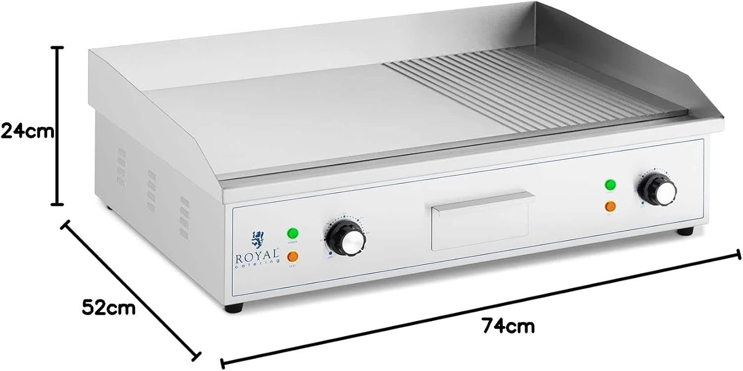 jardinite - Plancha professionnelle 727x420 mm fer 4400 W RCPG51-M