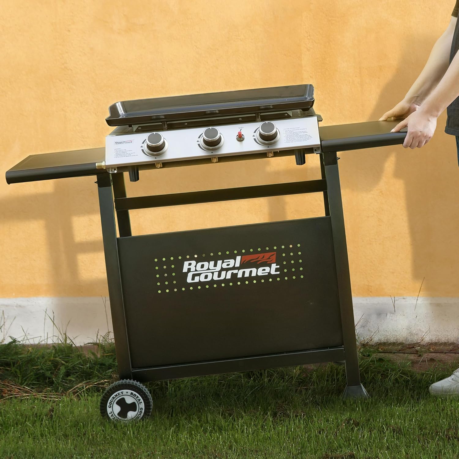 jardinite - Plancha sur chariot 62x35,5cm - 3 brûleurs puissants 7,5kW