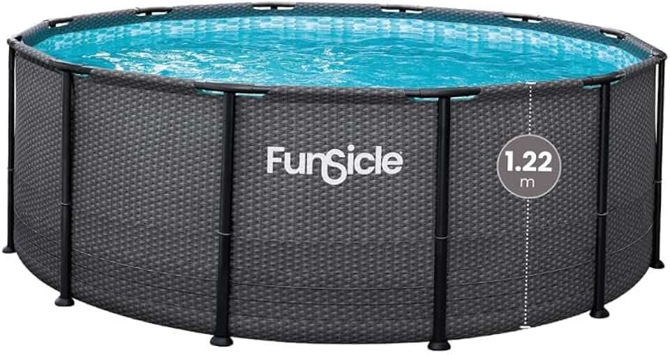 jardinite Piscine Tubulaire Ronde Noire Ø3,66m x h1,22m