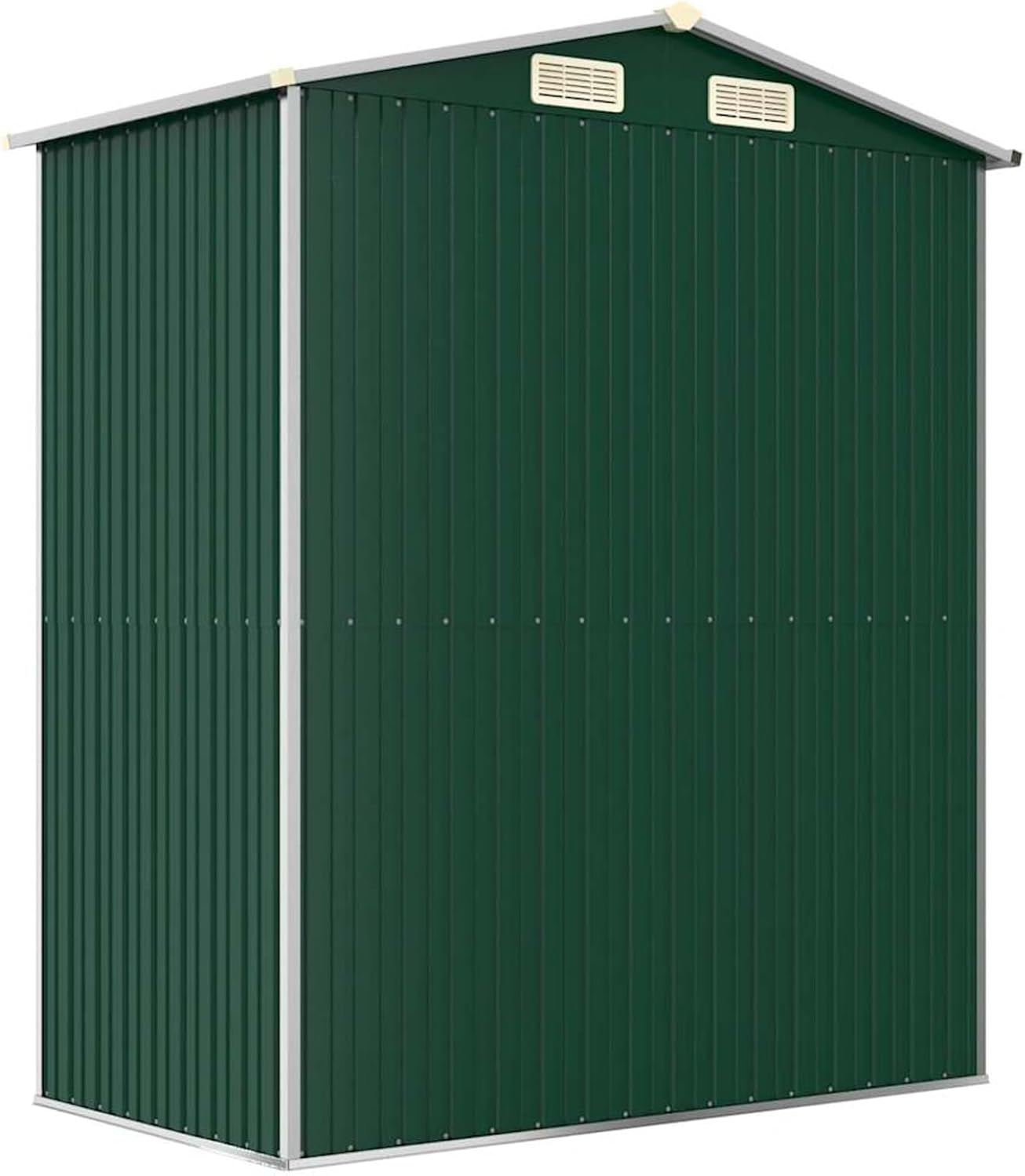 Abri de jardin acier galvanisé vert, 192x108x223cm, extérieur