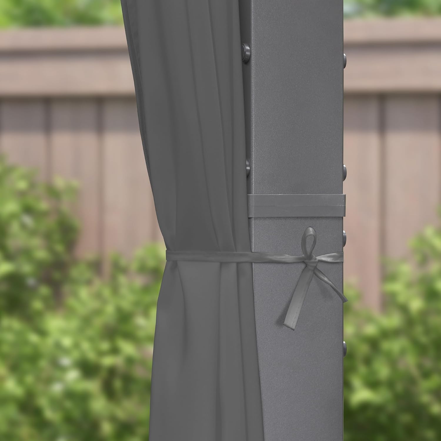 jardinite - pergola aluminium série 4x3m rideau toit coulissant gris