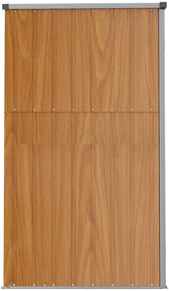 Abri à Outils de Jardin - marron - 161x89x161 cm - acier galvanisé, robuste