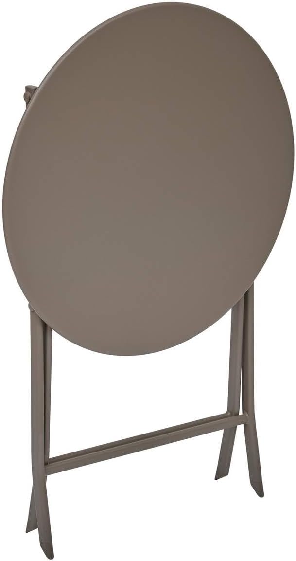 jardinite - Greensboro pliante ronde - 2 places - acier renforcé, antirouille