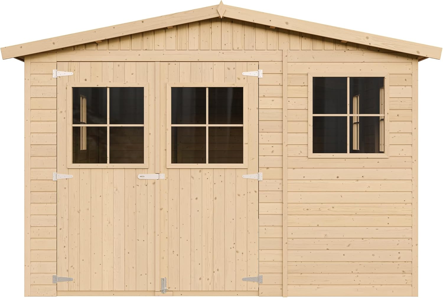ABRI de Jardin en Bois Exterieur avec Les PLANCHERS IMPRÉGNÉ - Chalet en Pin/épicéa- H226x324x516 cm/15 m²- Construction de Panneaux- Rangement pour vélos, Remise à Outils- jardinite M337+M337G