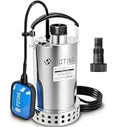 jardinite Pompe submersible en acier inoxydable 900 W, 13 000 l/h, hauteur de refoulement max. 9 m, profondeur d'immersion max. 7 m.