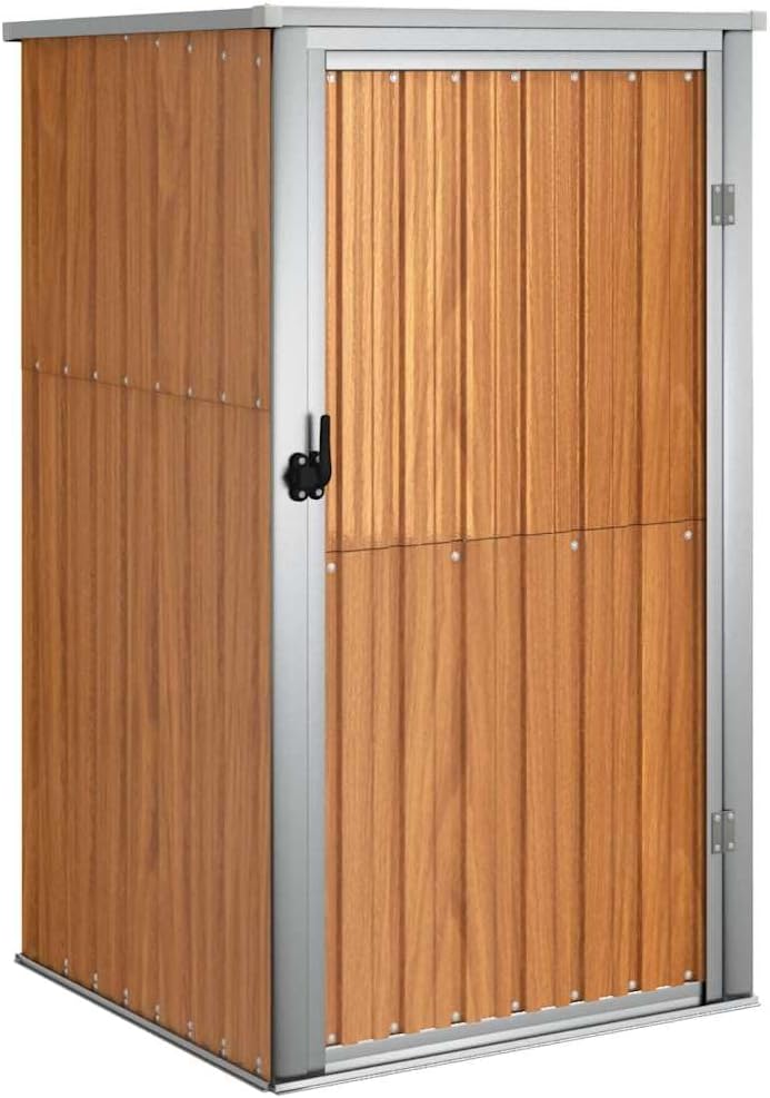 Abri de Jardin - Marron 88x89x161 cm, acier galvanisé, robuste