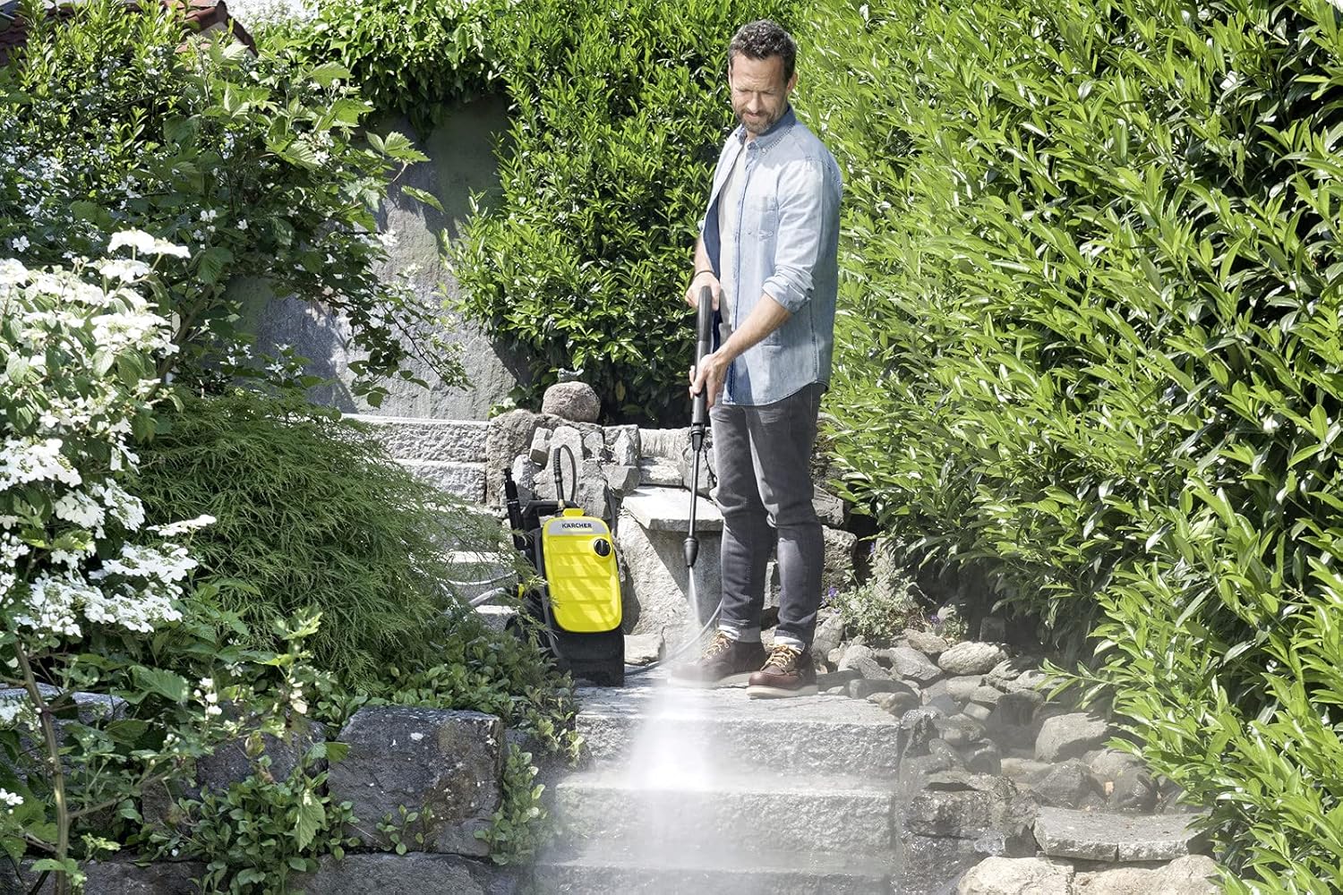 jardinite - K7 Compact - 180 bar, 600 l/h - Nettoyeur haute pression, 16 kg, rotabuse, lance