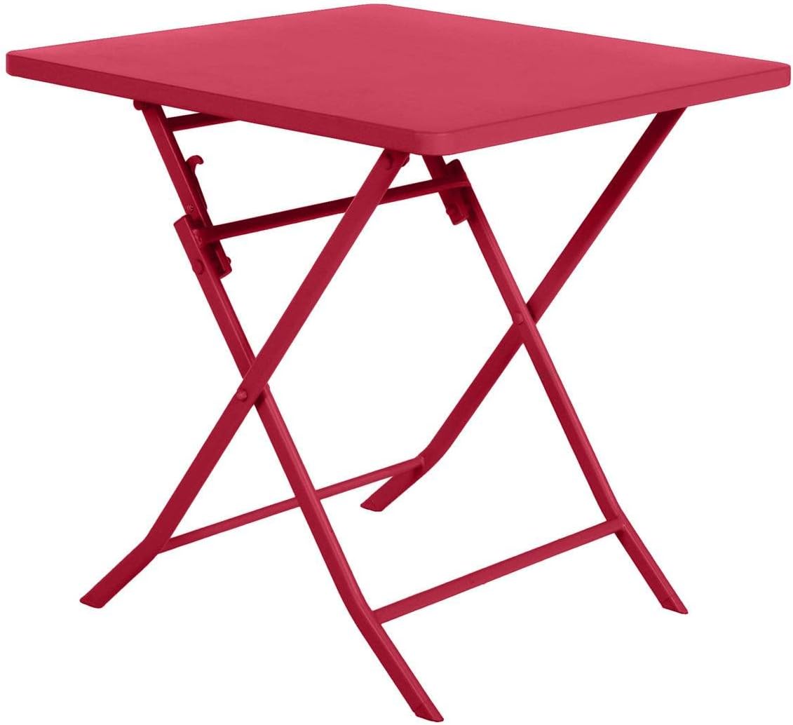 jardinite - Greensboro - 2 places 70x70 cm - table de jardin pliante acier renforcé
