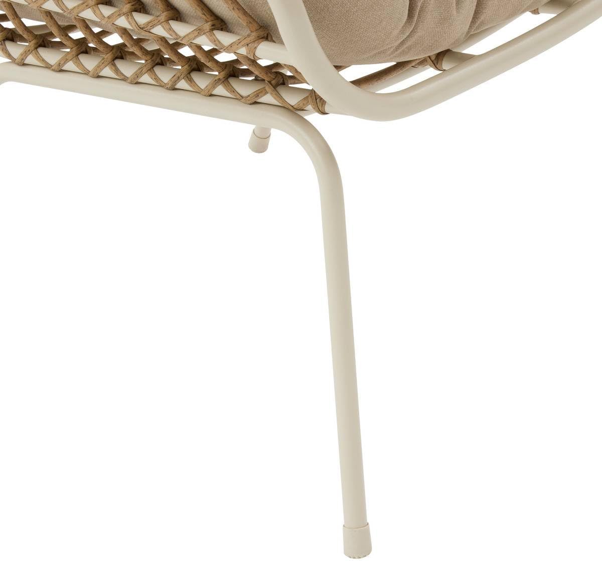 jardinite - Paopao Duo - Compact, résine tressée, coussins - Argile, acier anti-corrosion
