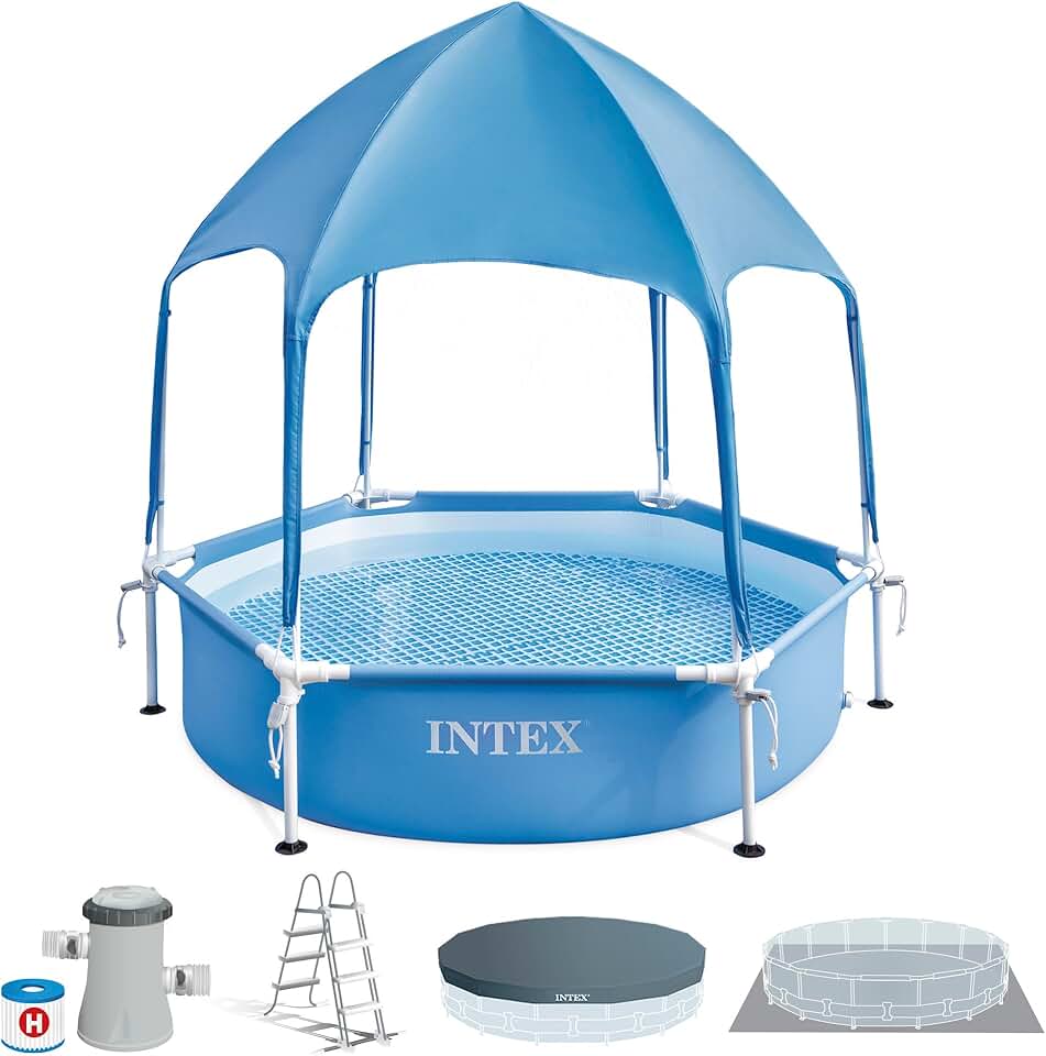 jardinite Piscine avec Cadre en métal de 1,83 m x 38 cm - Taille d'installation : 1,83 m x 38 cm (28209NP)