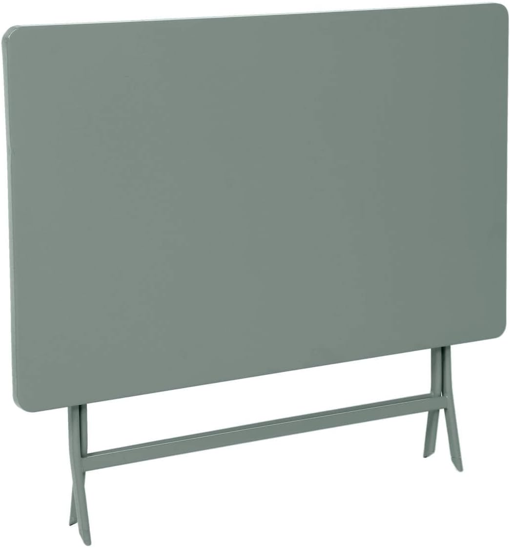jardinite - Greensboro - table pliante 4 places acier vert olive