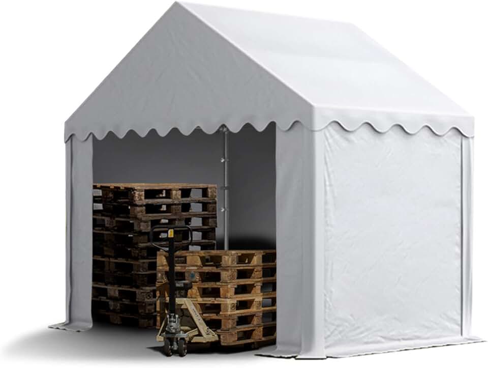 jardinite - Tente de stockage PVC 3x2m, bâche imperméable blanche, 700N