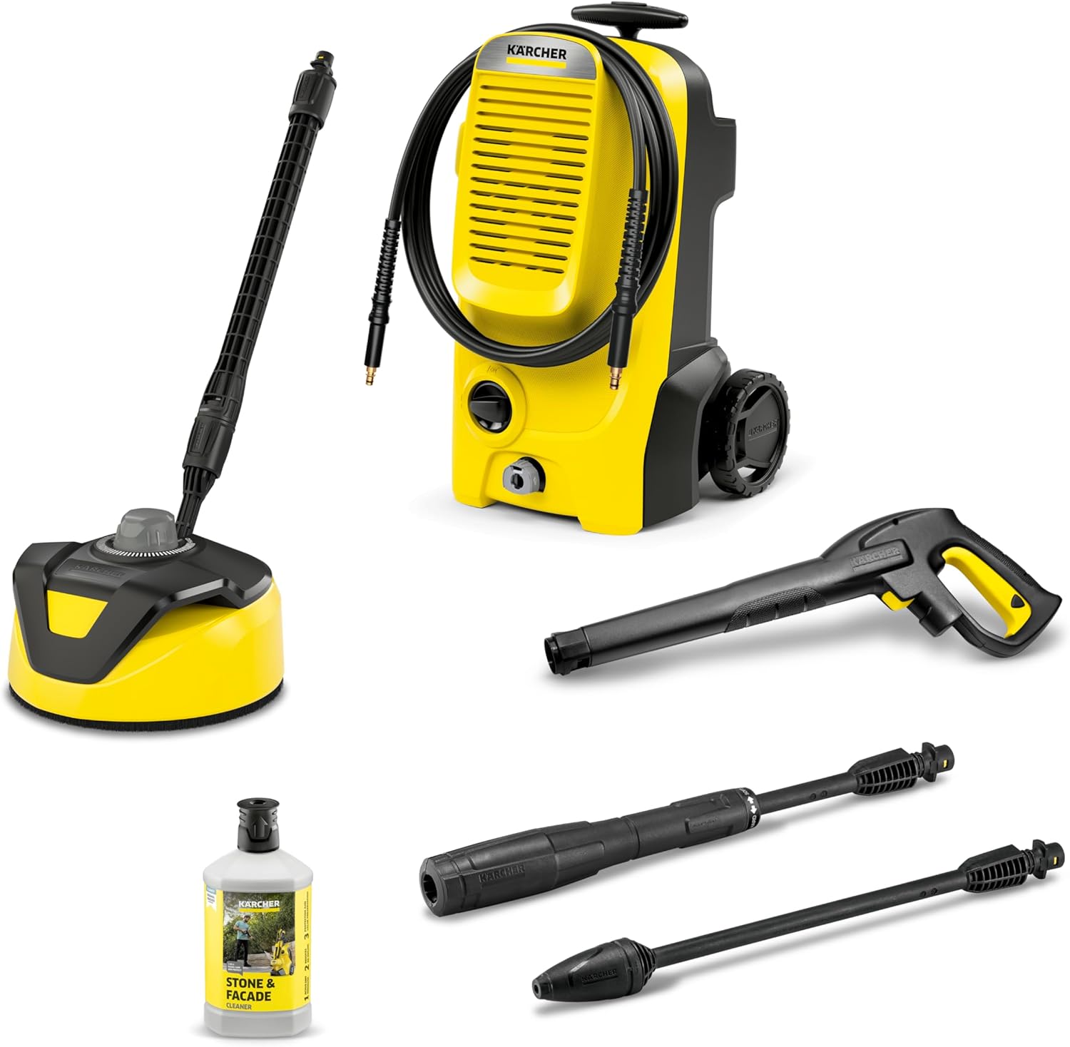 jardinite Nettoyeur Haute Pression K 5 Classic Home, Pression : max. 145 bar, Débit : 500 l/h, Surface : 40 m²/h, Filtre à Eau, Poids : 5,6 kg, Pistolet Haute Pression, Rotabuse, Lance, Kit Home