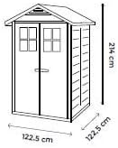 Abri De Jardin Résine 1,97 M2 Beige/marron - EVO 120