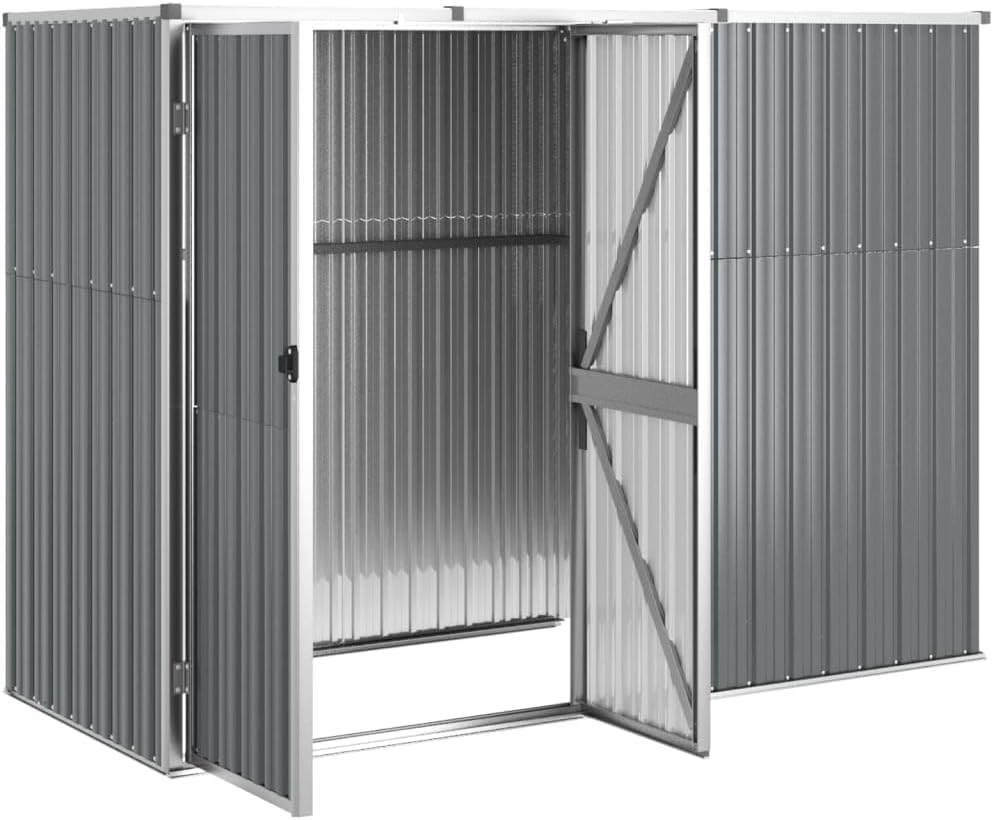 jardinite Abri à Outils de Jardin Gris 225x89x161 cm Acier galvanisé, Maison & Jardin, Pelouses & Jardins, Vie en extérieur, Structures extérieures, Cabanes & abris de Jardin, Gris, (Poids 36.62KG)