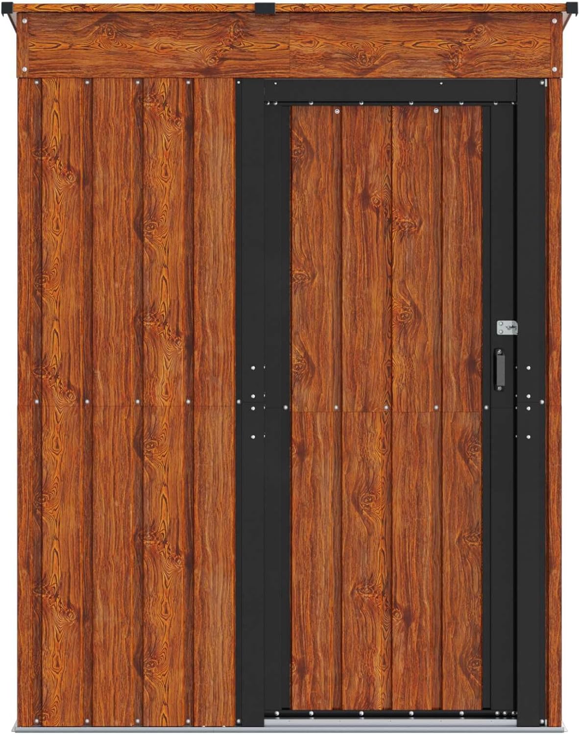 Abri de jardin en métal - 137x81x180 cm - marron, étanche, verrouillable, rangement outils/vélo