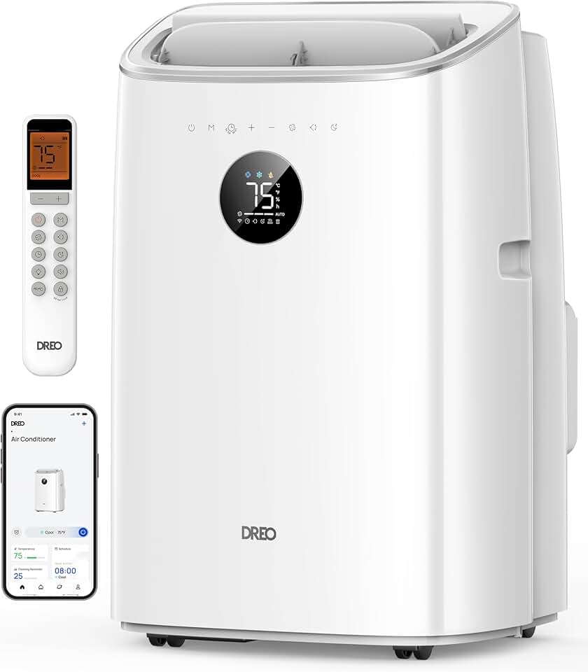 jardinite - climatiseur mobile série AC318S - 7500 BTU, 3-en-1, silencieux, 2,5L/h, contrôle app/voix, kit fenêtre, AC318S
