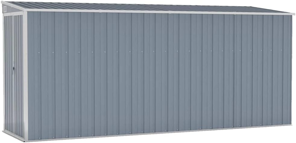jardinite Abri de Jardin Mural Gris 118x382x178 cm Acier galvanisé, Maison & Jardin, Pelouses & Jardins, Vie en extérieur, Structures extérieures, Cabanes & abris de Jardin, Gris, (Poids 47.9KG)