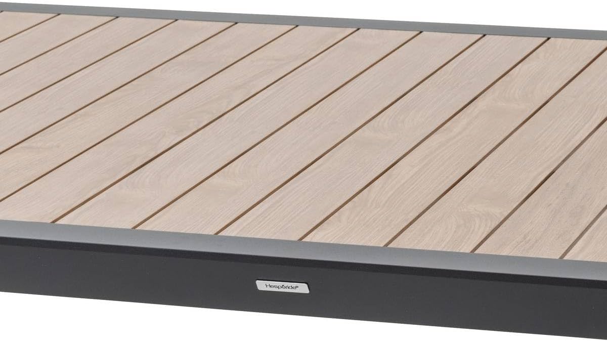 jardinite - Evasion - table de jardin 12 places aluminium effet bois