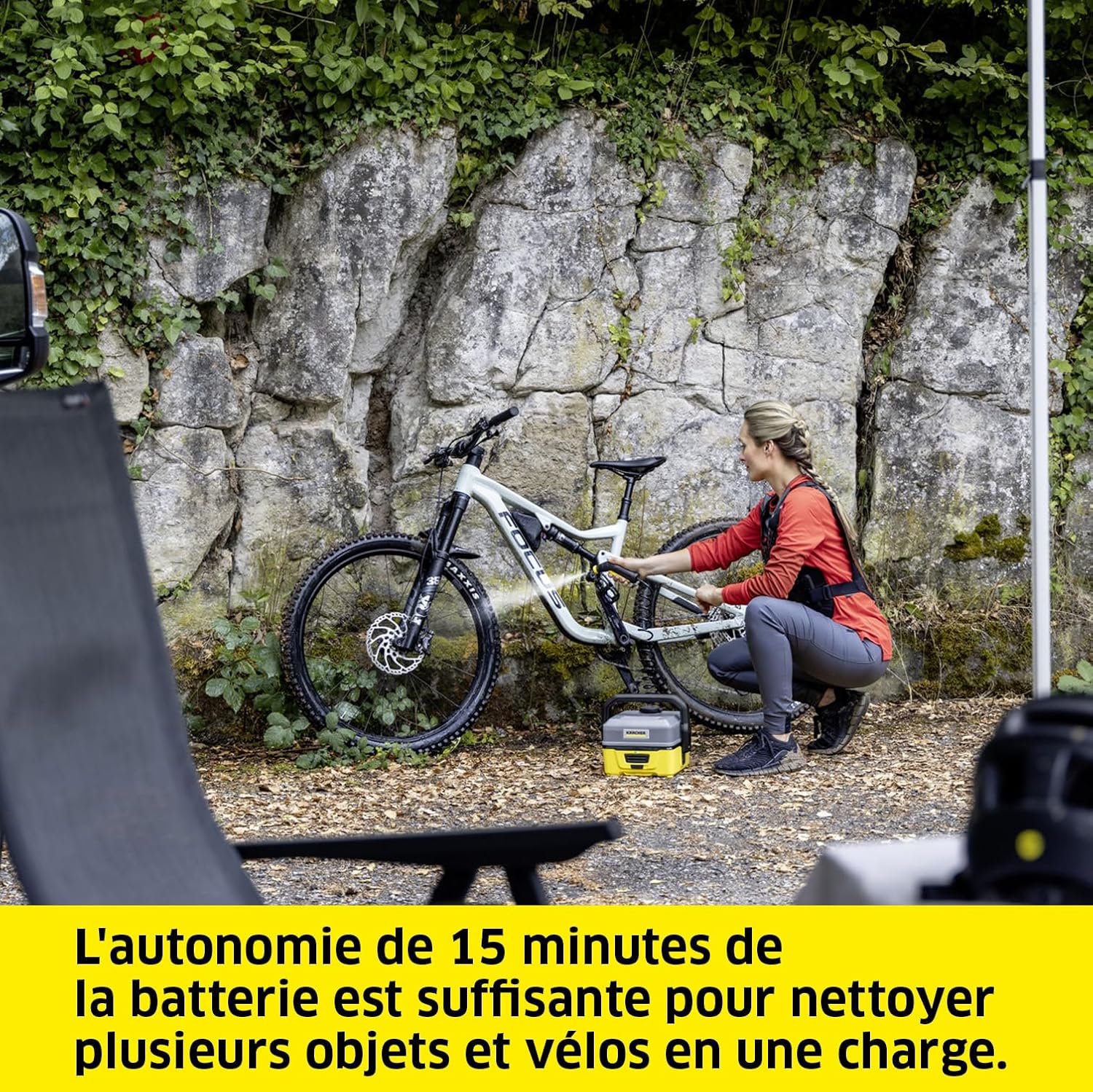 jardinite - OC 3 - 2,2 kg - basse pression, batterie Lithium-Ion, 4 L, tuyau 2,8 m