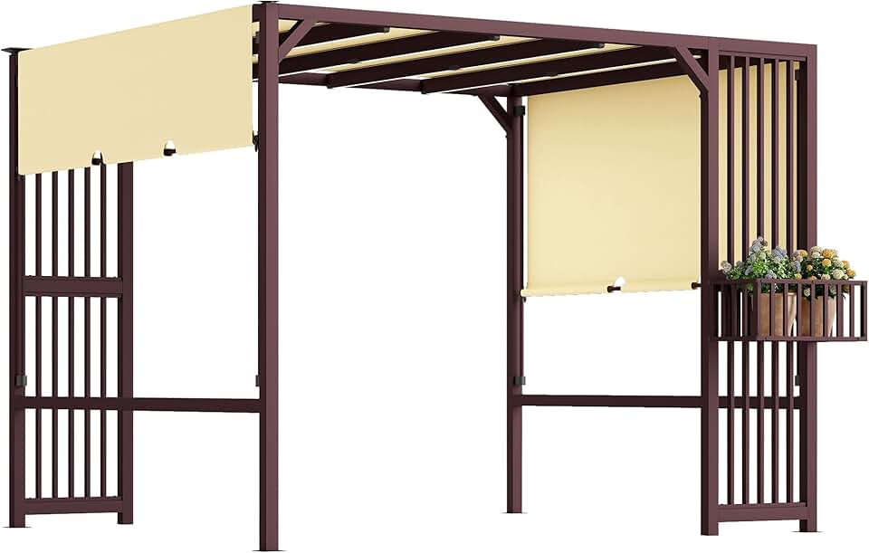 jardinite - Pergola série UV30+ - 3x2,5m - toit ouvrant, résistante hiver