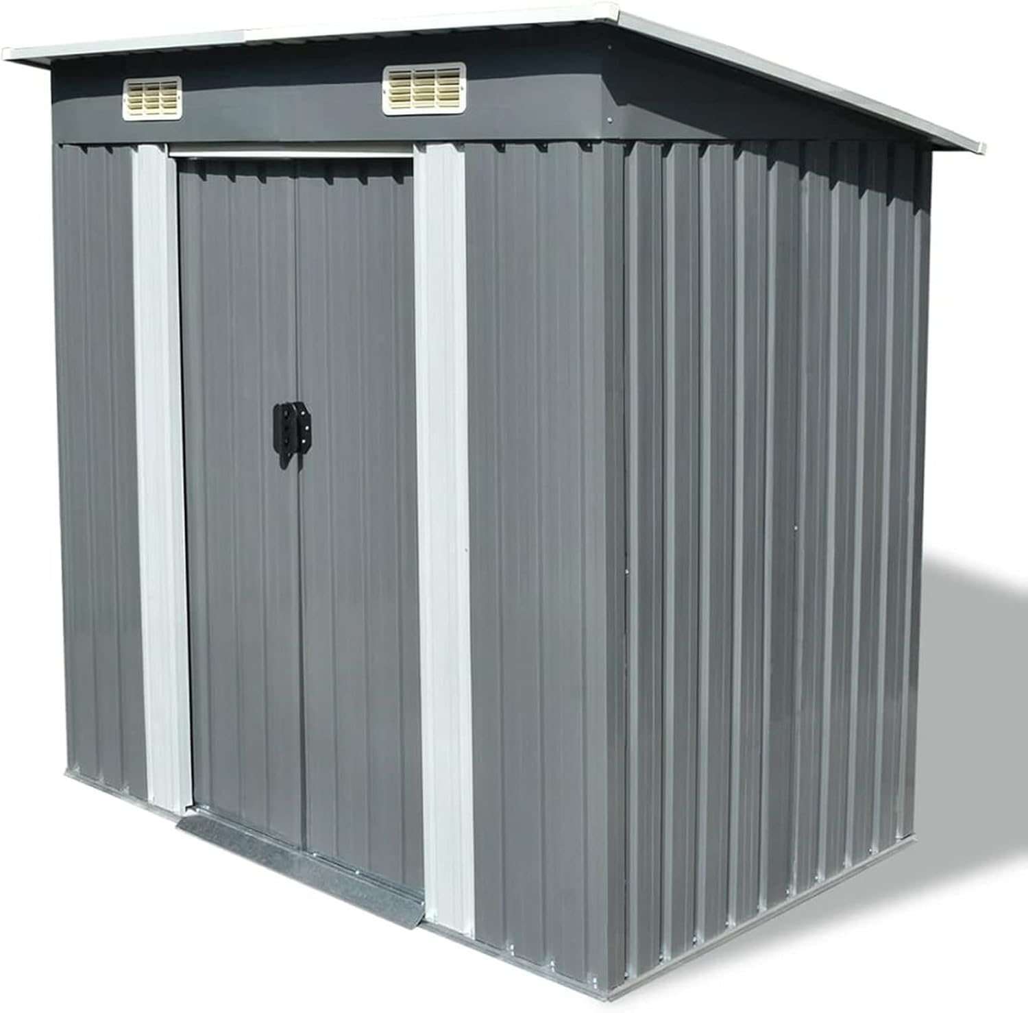 Abri de Jardin Métal Gris,Abris De Jardin,Abri De Stockage pour Jardin,Abri D'Outils De Jardin