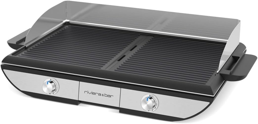 Riviera&Bar - combiné plancha/gril - 53,5x33 cm - fonte, plaques antiadhésives, réversible, lave-vaisselle, 2300W