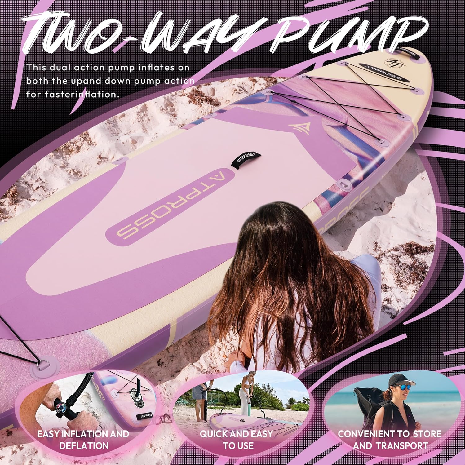 Planche à pagaie gonflable pour adultes, 350 x 89 x 15 cm, 200 kg, extra large, avec kit d'accessoires de SUP et sac à dos, planche de kayak antidérapante, stable, pour yoga, pêche, surf