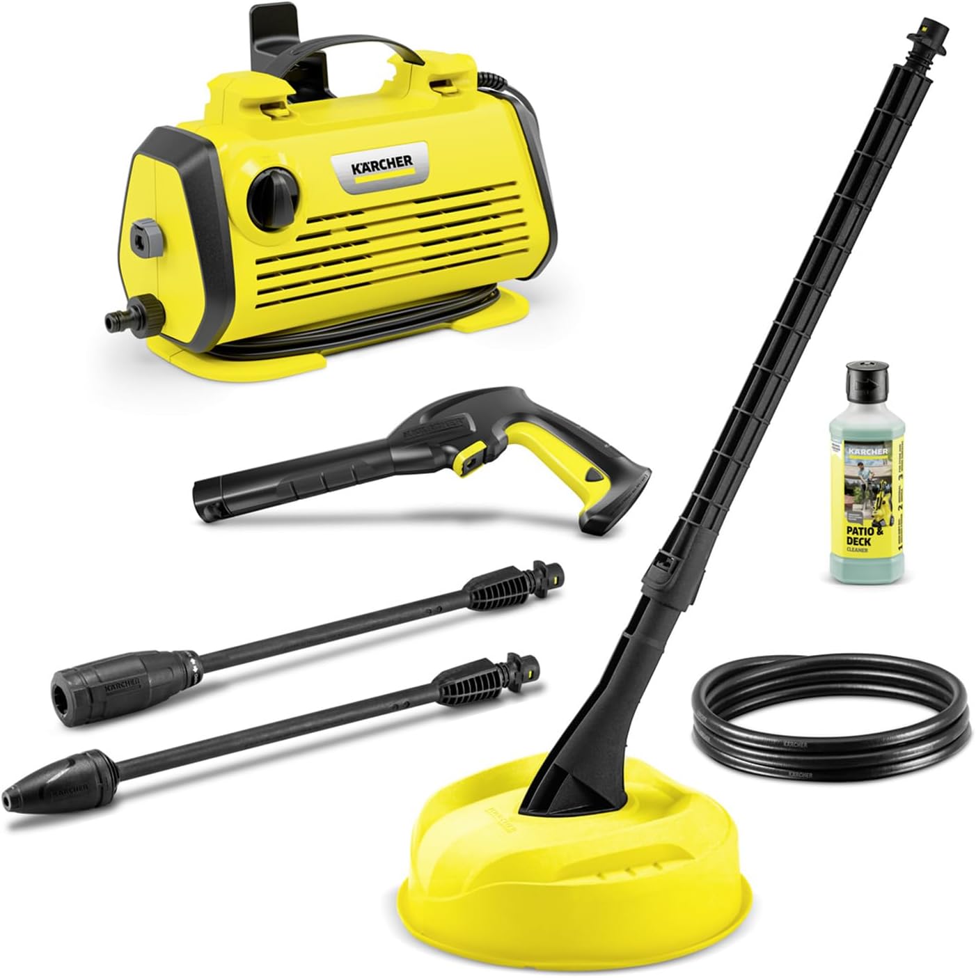 jardinite Nettoyeur Haute Pression K 3 Horizontal Plus Home, Pression : Max. 120 Bar, Débit : 380 l/h, Surface : 25 m²/h, Filtre à Eau, Poids : 3,6 kg, Flexible et Pistolet, Lance, Rotabuse, Home Kit