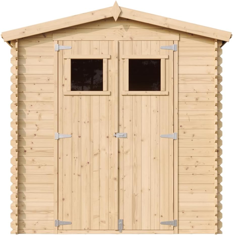 Abri de Jardin en Bois - Stockage extérieur I216xL206xH218 cm/ 3.53 m2 Petit abri à Outils, Local à vélos - jardinite M343
