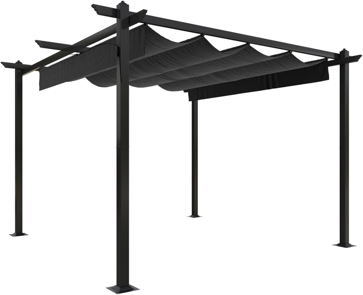 Tonnelle de jardin - toit extensible ouvrant, étanche - 3x3m - anthracite