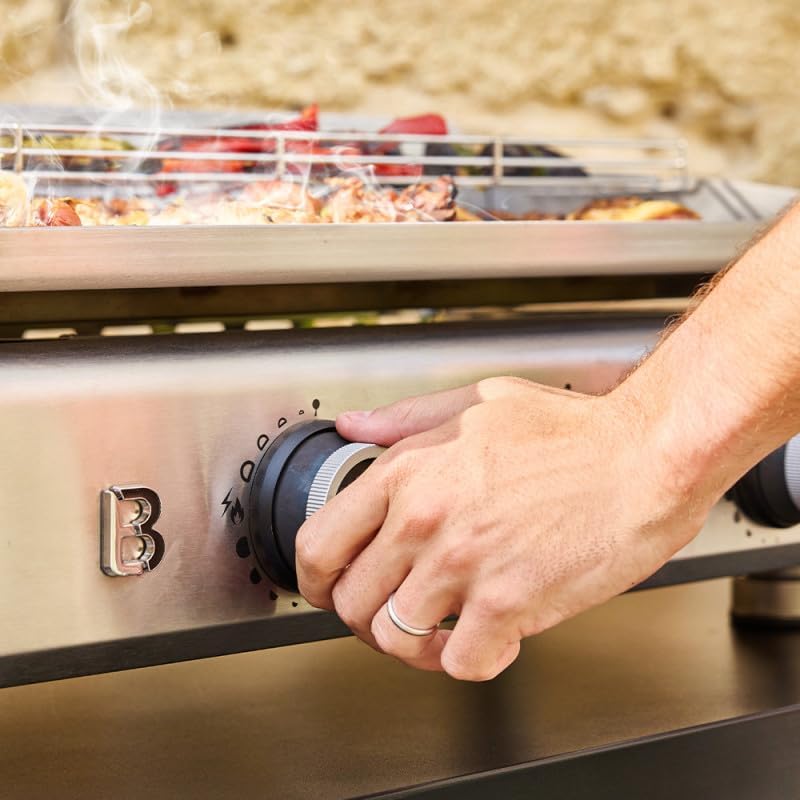 Favex - Silvia IIG Evo Inox - 67x34 cm - Plancha inox 3 brûleurs, housse, 7,95kW - SILVIAIIGEVO