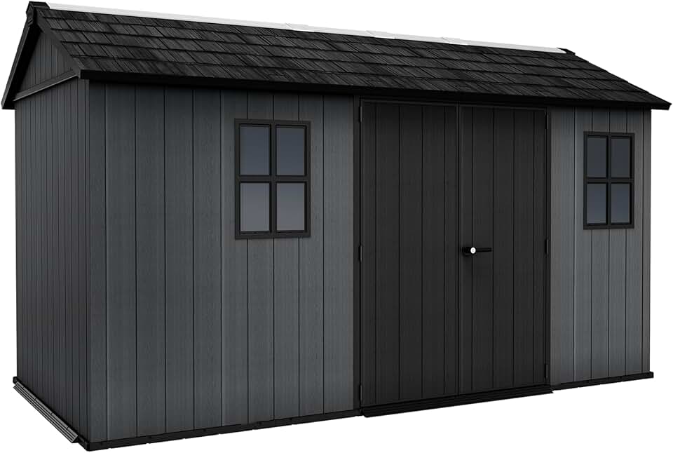jardinite - Newton Plus - abri de jardin 8,6m² gris bois - 1375-8