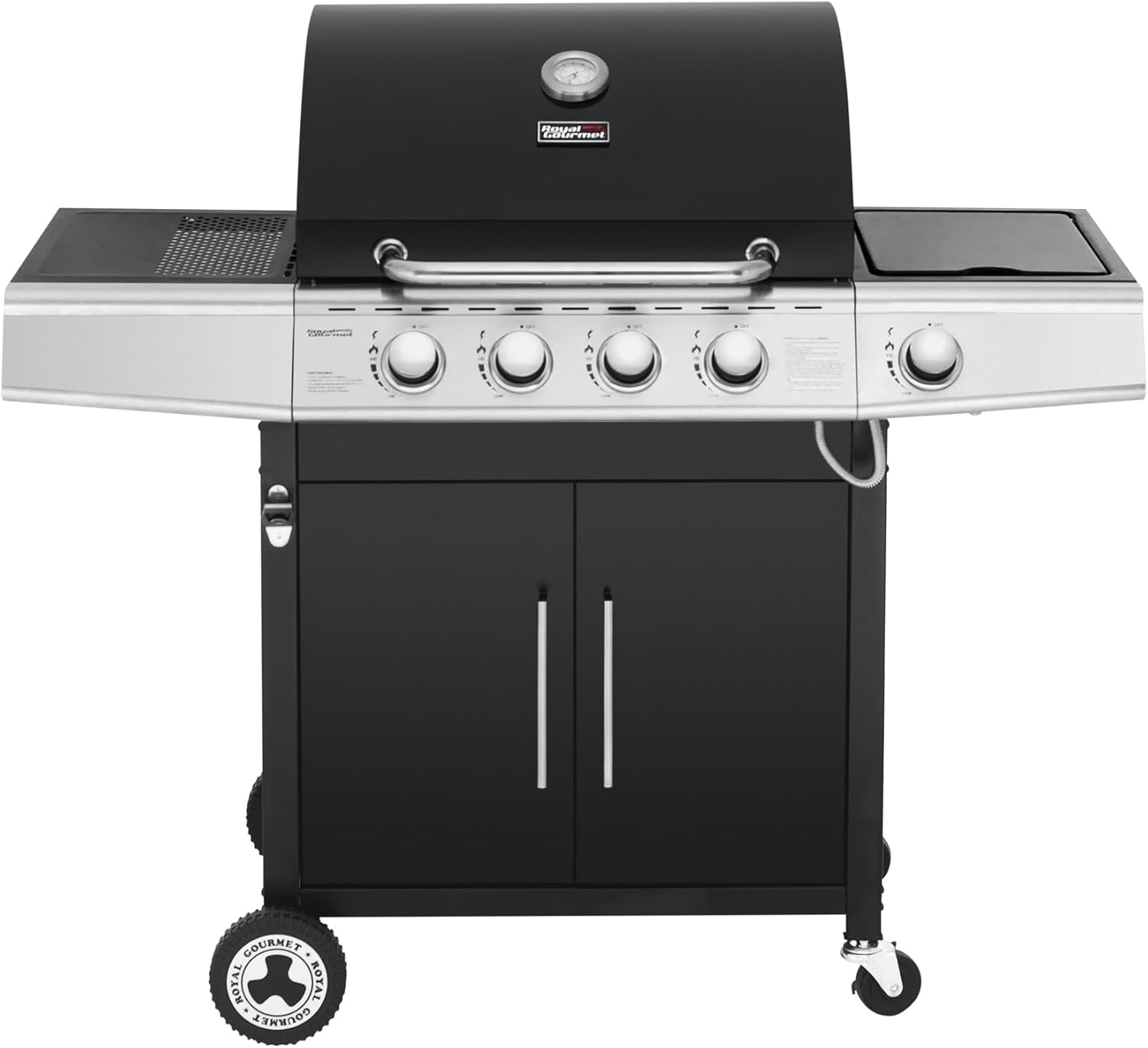 jardinite – Barbecue Série 4+1 – 14,5kW, inox, tablettes, 2 portes