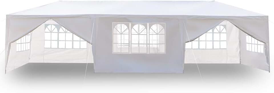 jardinite - tonnelle pliante série PE - 3x9m - imperméable, 8 parois, anti-UV, bâche épaisse