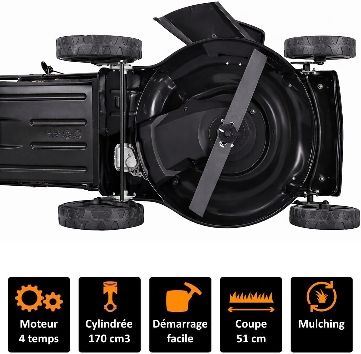 jardinite - tondeuse tractée - 170 cm³ - moteur GCV 170