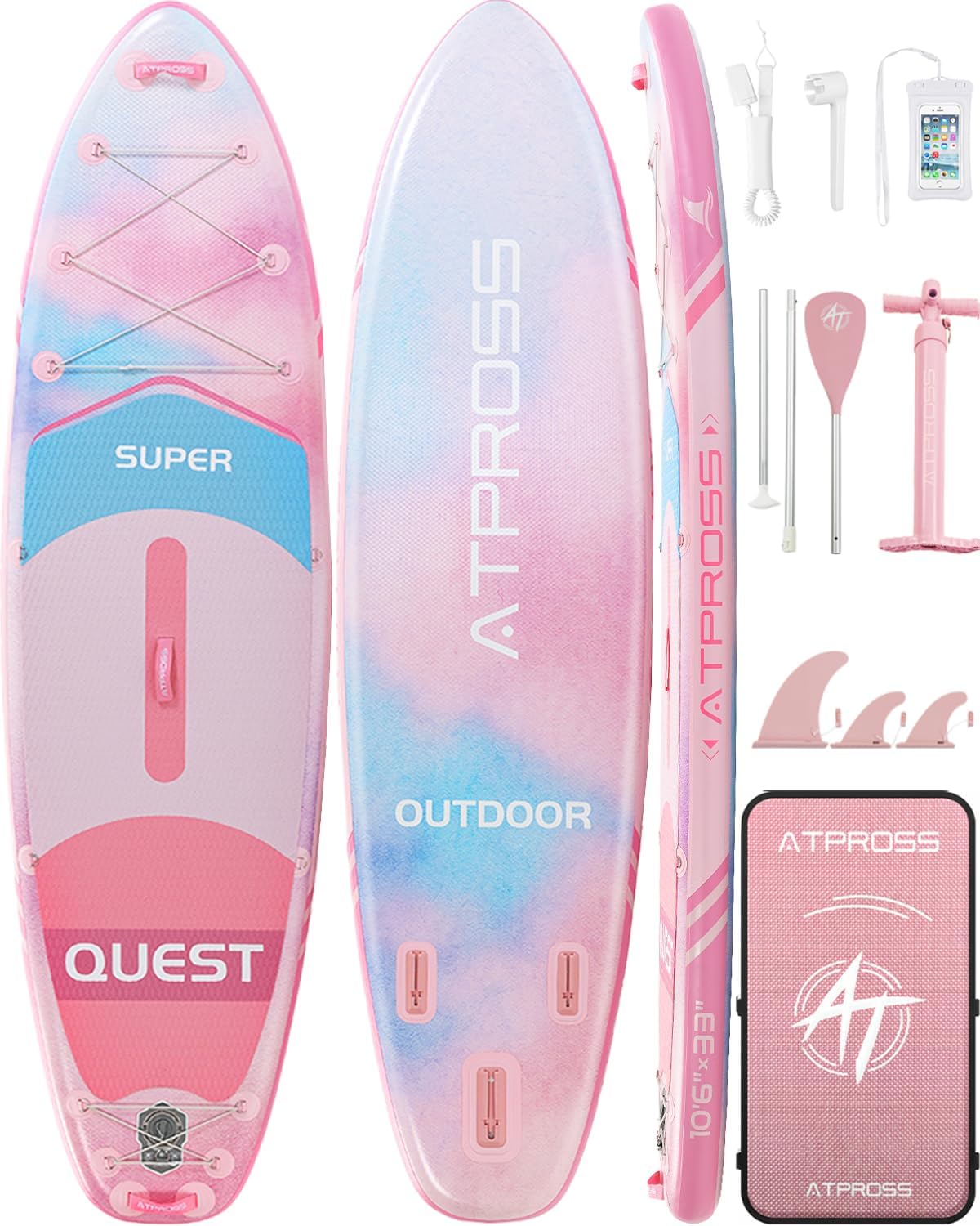 Stand Up Paddle gonflable adulte 320x84cm 2 personnes charge 200kg