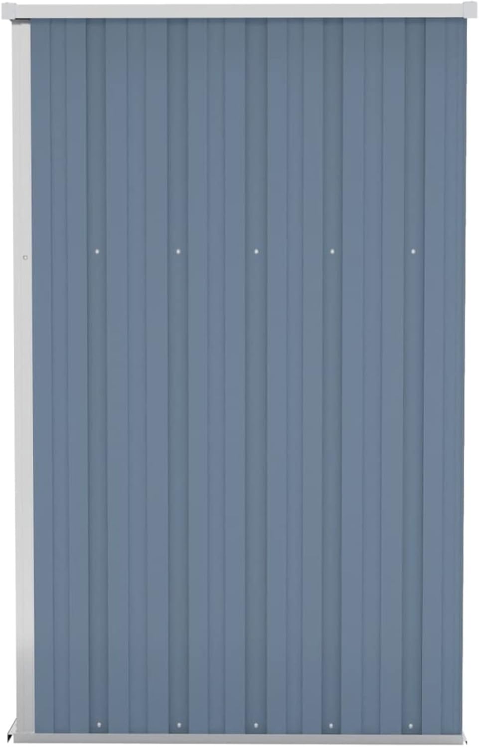 Abri de jardin mural acier galvanisé gris, 118x100x178cm, robuste