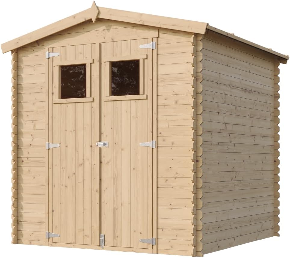 Abri de Jardin en Bois - Stockage extérieur I216xL206xH218 cm/ 3.53 m2 Petit abri à Outils, Local à vélos - jardinite M343