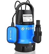 jardinite Pompe submersible pour eaux usées 900 W, 14 000 l/h, pompe automatique de puissance, hauteur de refoulement max 8,5 m, unité...