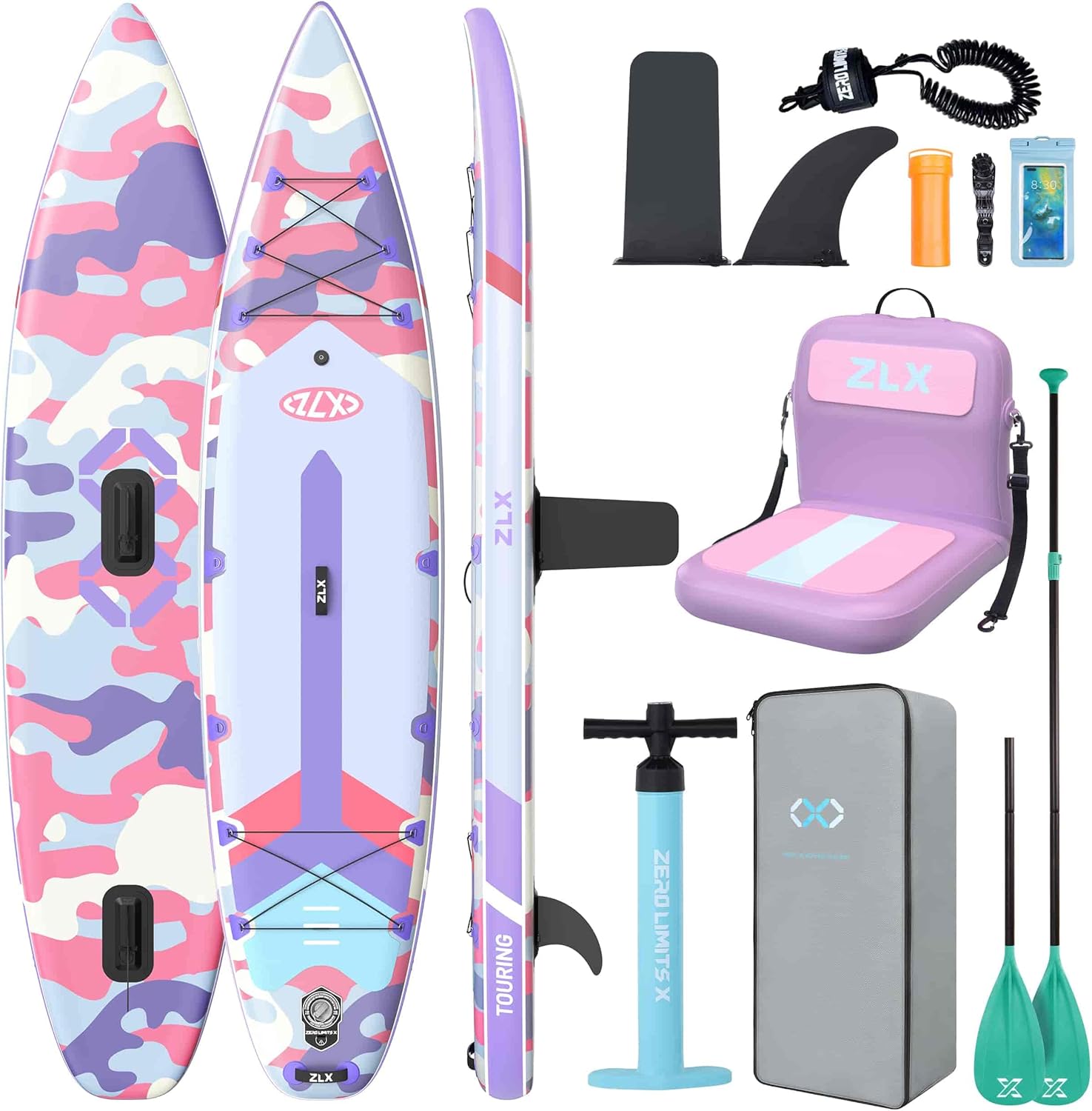 ZLX - Planche Touring - 350cm - siège kayak, 180kg, longue distance
