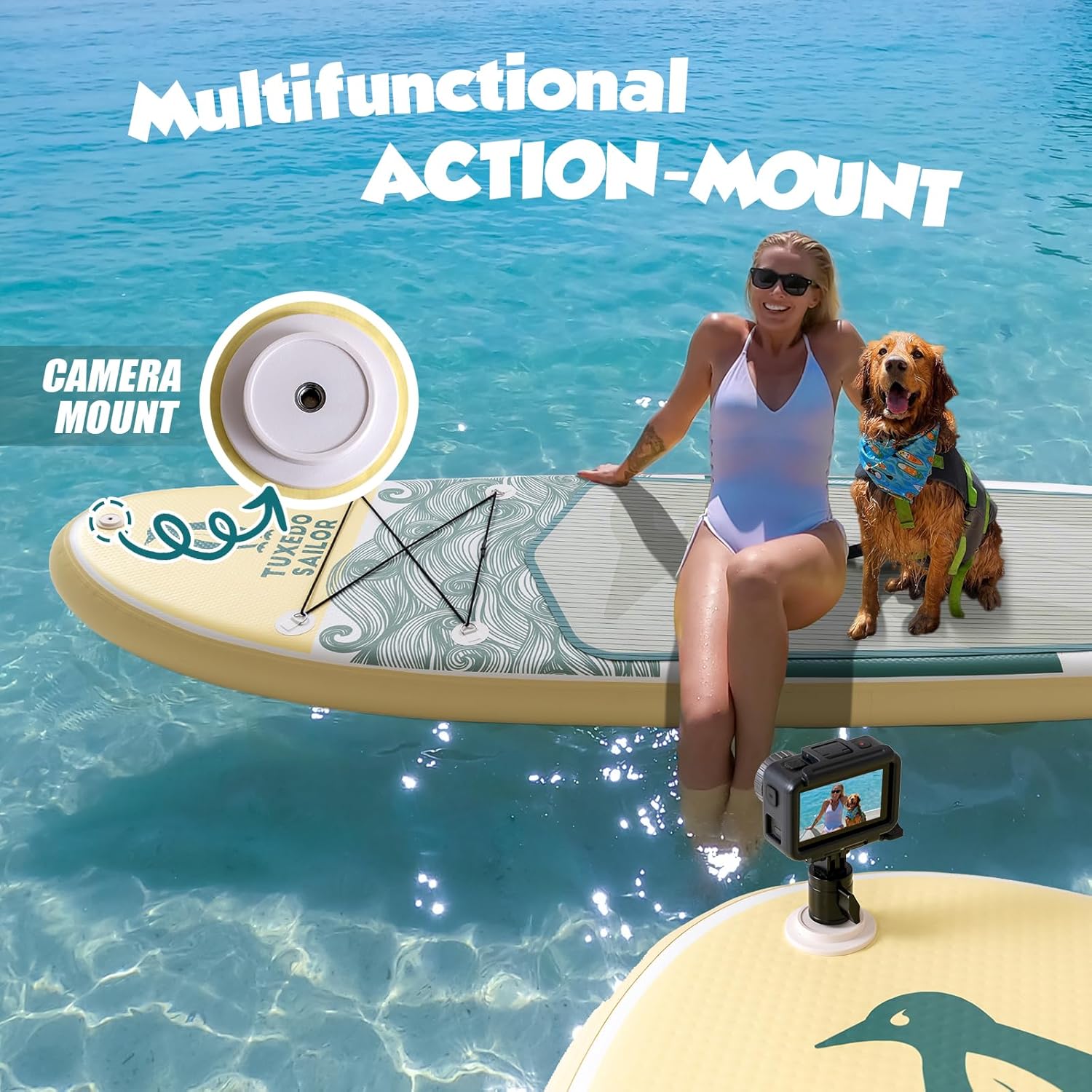 jardinite - Paddle gonflable adulte - planche SUP avec accessoires complets