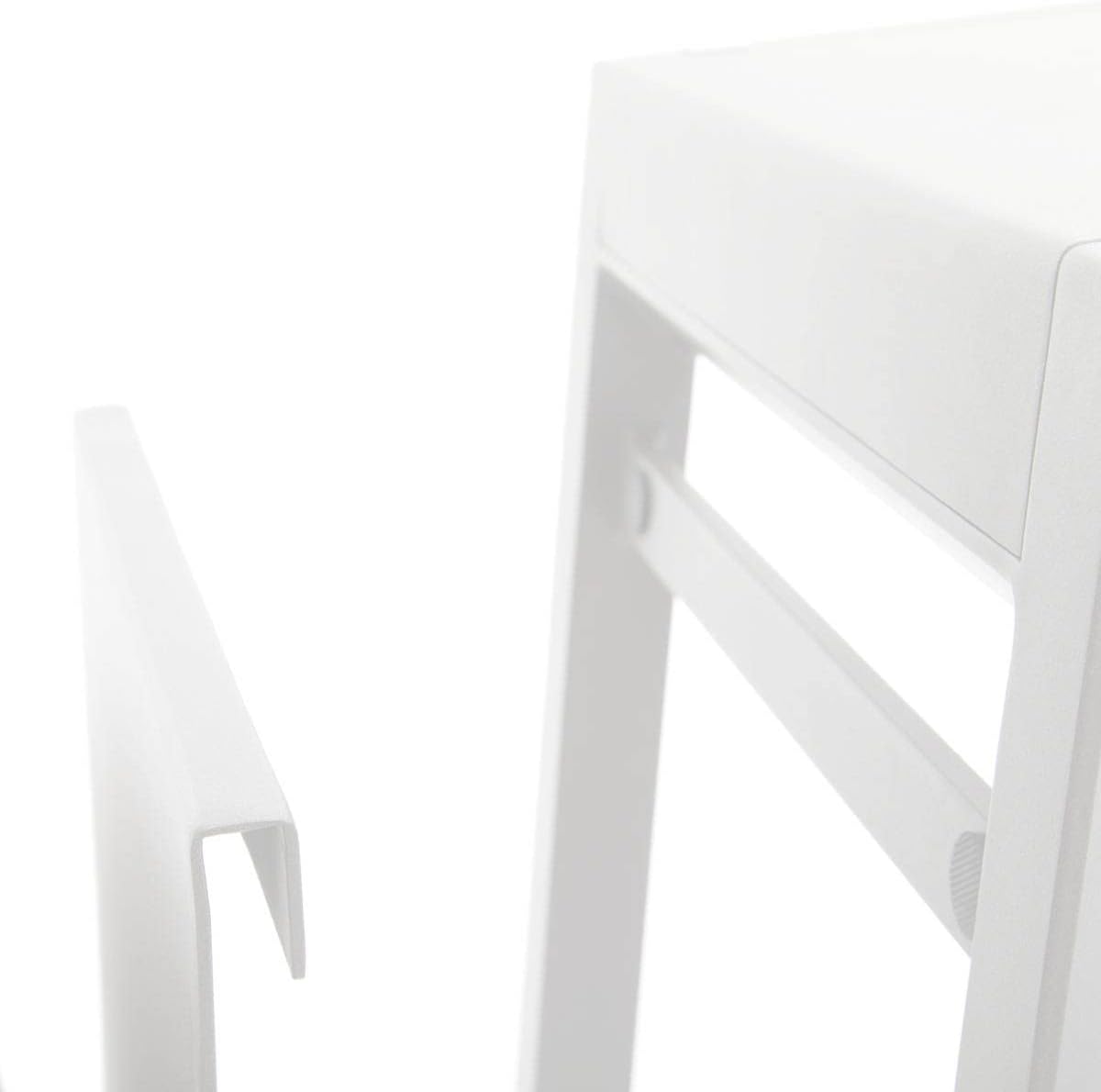 jardinite - table d'appoint Allure - 50x50 cm - acier blanc