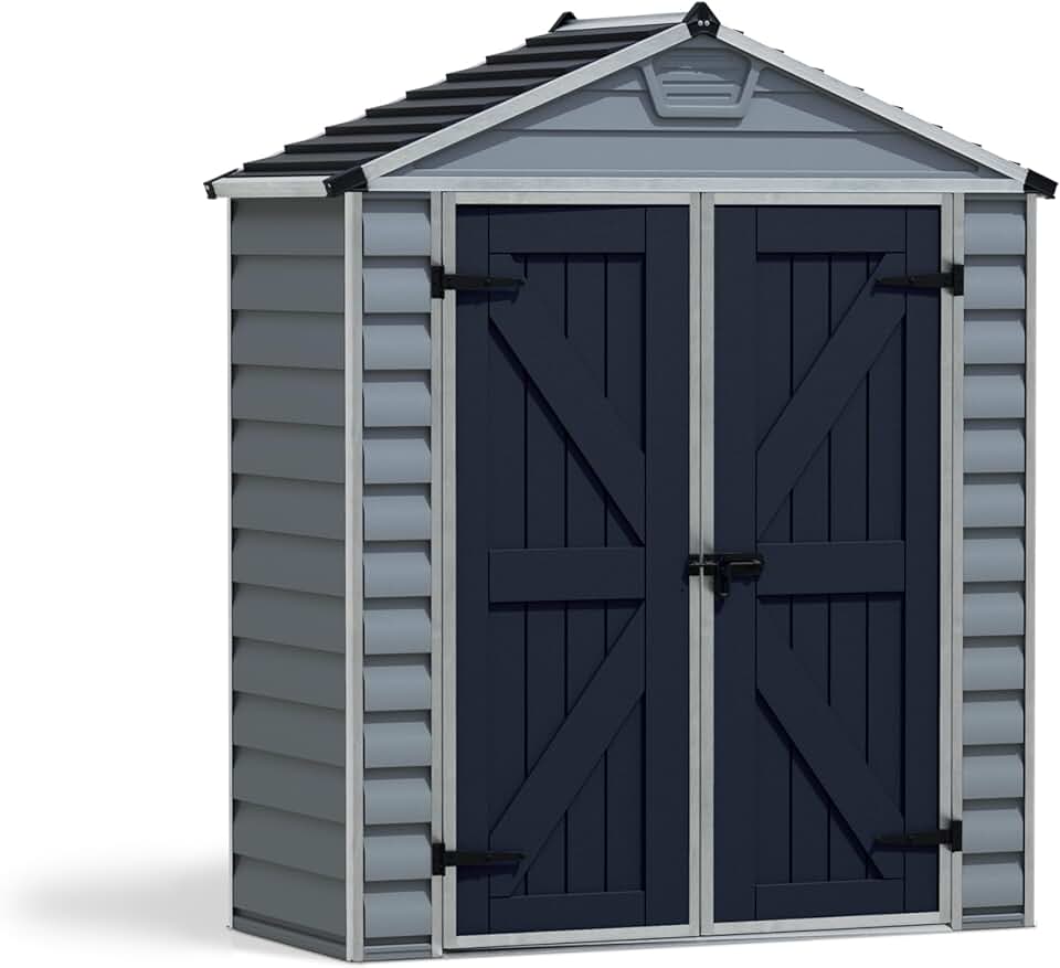 jardinite by jardinite Abri de Jardin en Kit jardinite 1.7m², Cadre en Aluminium, Panneaux en Polycarbonate, Gris