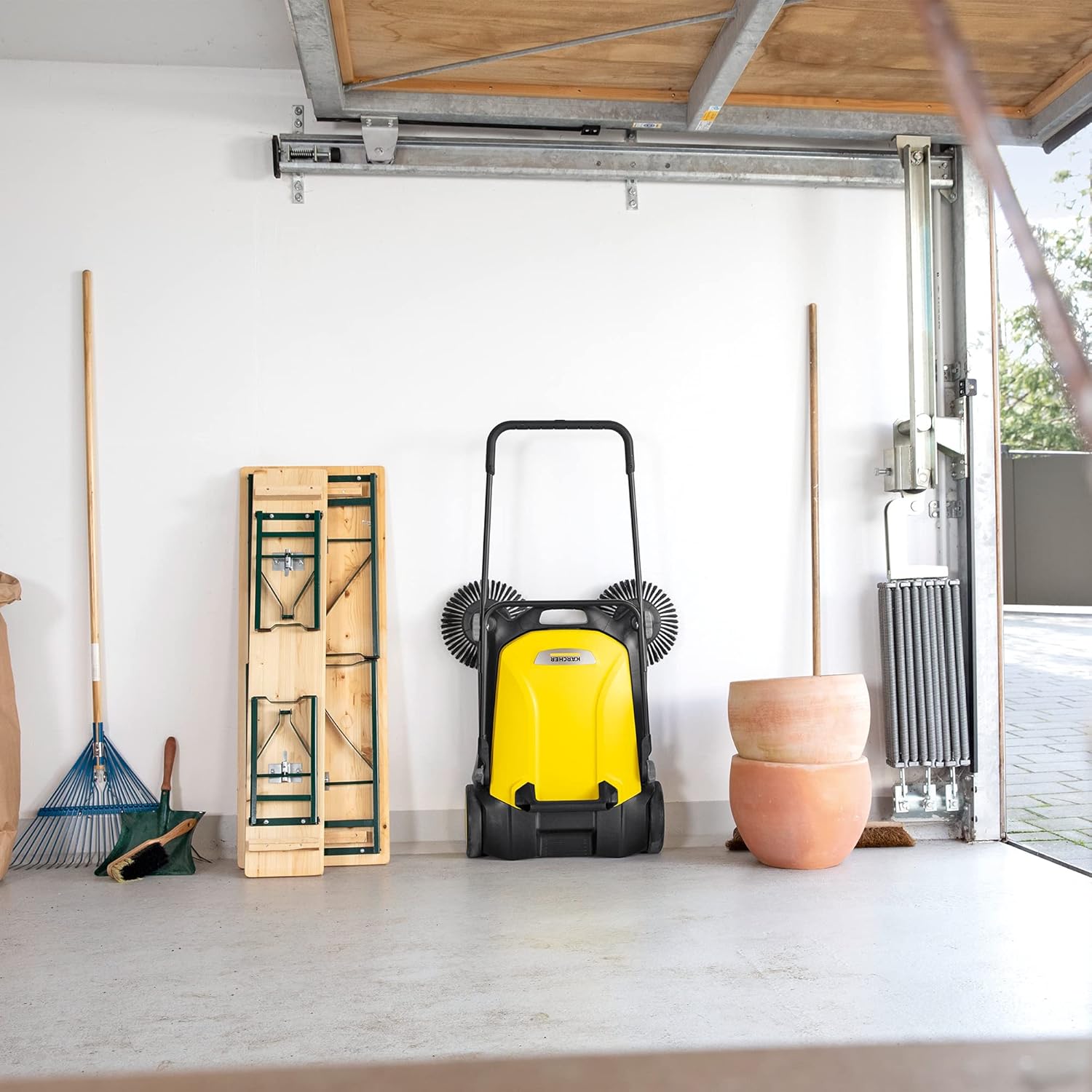 jardinite - S 4 balai mécanique, 68cm, capacité 20L, noir/jaune - 1.766-360.0